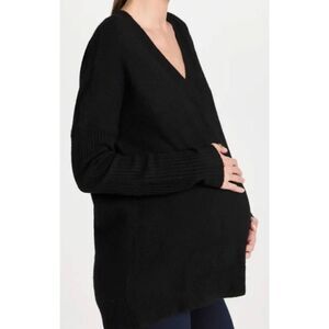 HATCH The Eva V Neck Black Sweater sz 0 (XS)
